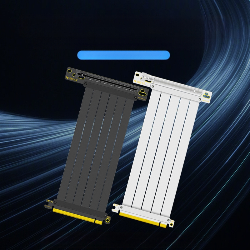 Nullkraadise perekonna PCI-E 3.0 4.0 16x graafikakaardi pikenduskaabel 90-kraadise nurgaga adapterkaart kiire ülekande stabiilsuse tagamiseks