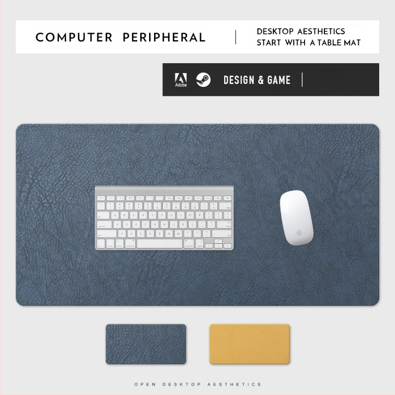 PU-nahast hiirematt, plekikindel, eriti suur, retrohõbedast mustriga kontoriarvuti lauamatt, veekindel ja plekikindel, väikepartii, hulgimüük