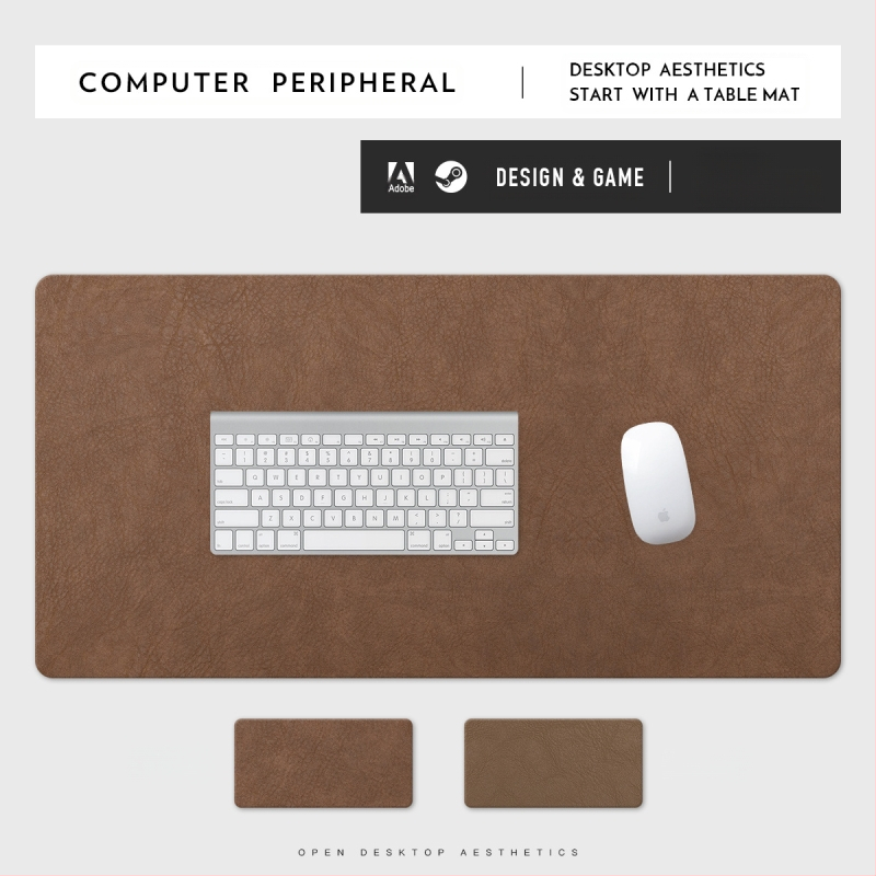 PU-nahast hiirematt, plekikindel, eriti suur, retrohõbedast mustriga kontoriarvuti lauamatt, veekindel ja plekikindel, väikepartii, hulgimüük