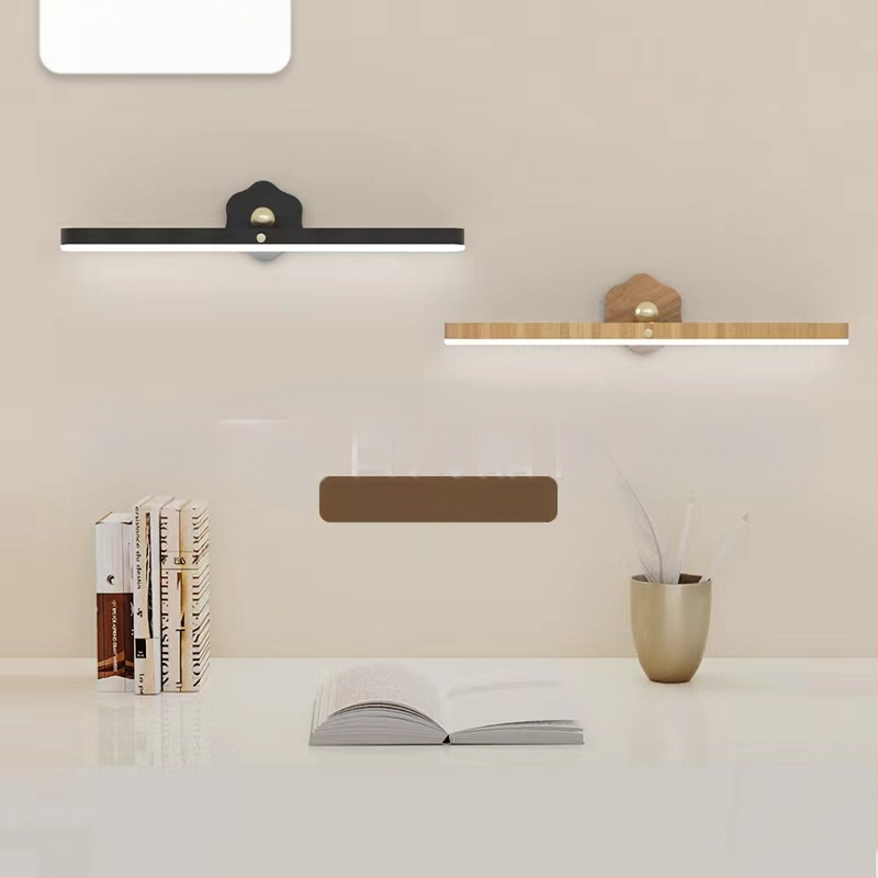 Piiriülene pöörlev kolmevärviline öövalgusti seinale paigaldatav lamp täitevalgus magnetiline meigipeegli lamp puutetundlik lamp lahtivõetav kapilamp