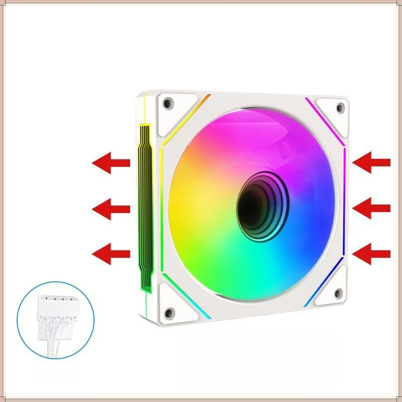 Full Tower Passion Prism 4. generációs PRO tengerre néző szobai asztali számítógép ház hűtőventilátor 12 cm-es ventilátor nagy 4 tűs