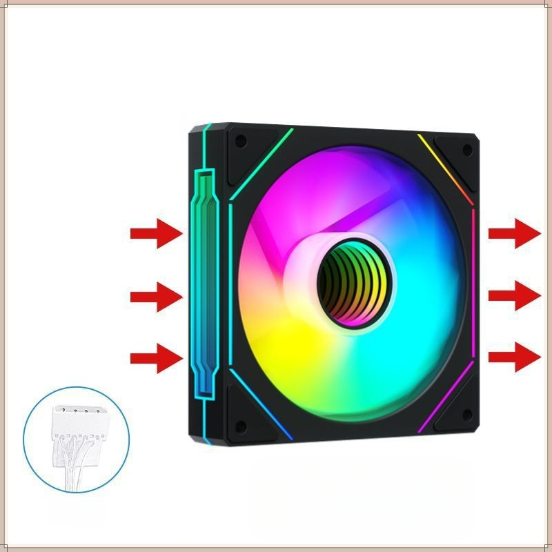 Full Tower Passion Prism 4. generációs PRO tengerre néző szobai asztali számítógép ház hűtőventilátor 12 cm-es ventilátor nagy 4 tűs