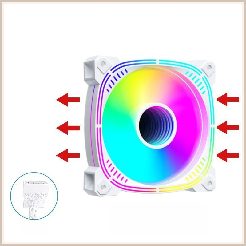 Full Tower Passion Prism 4. generációs PRO tengerre néző szobai asztali számítógép ház hűtőventilátor 12 cm-es ventilátor nagy 4 tűs