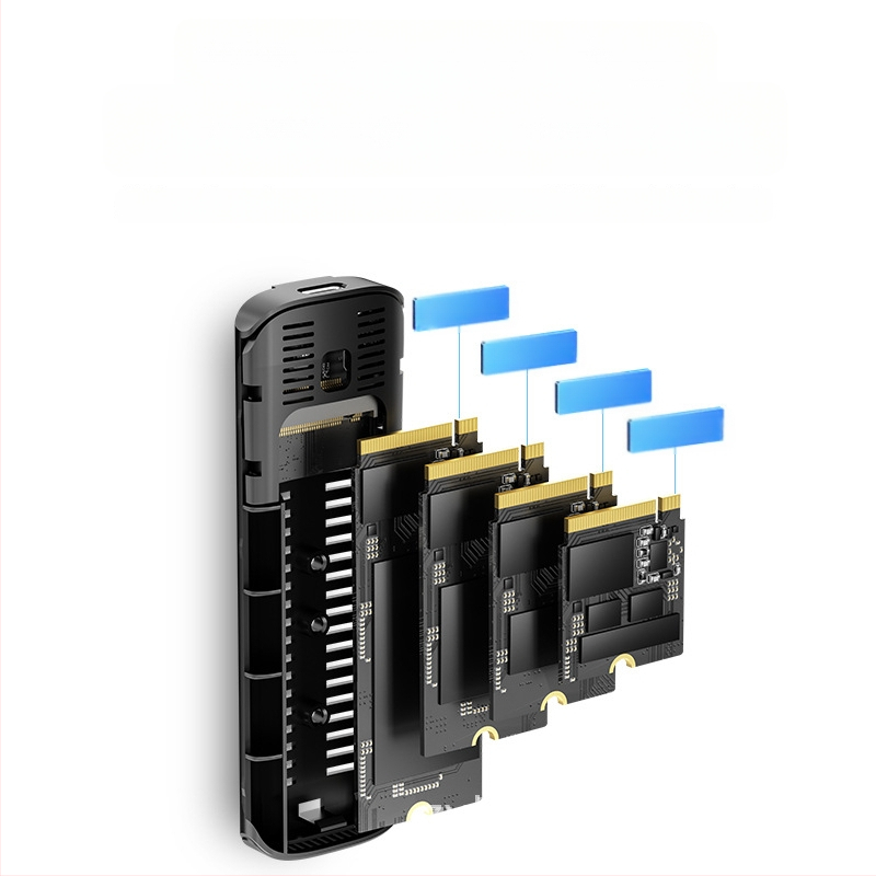 ventilaatoriga tiiger m.2 tahkis-kõvaketta kast m2 sata/nvme protokolliga väline ssd mobiilne kõvaketta kast