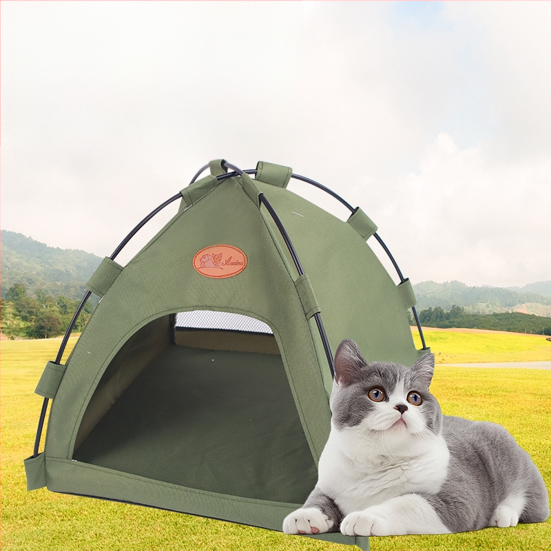 Kutyakennel macskasátor összecsukható, levehető macska kültéri nyári ház kisállat kellékek szőnyeg határokon átnyúló nagykereskedelem