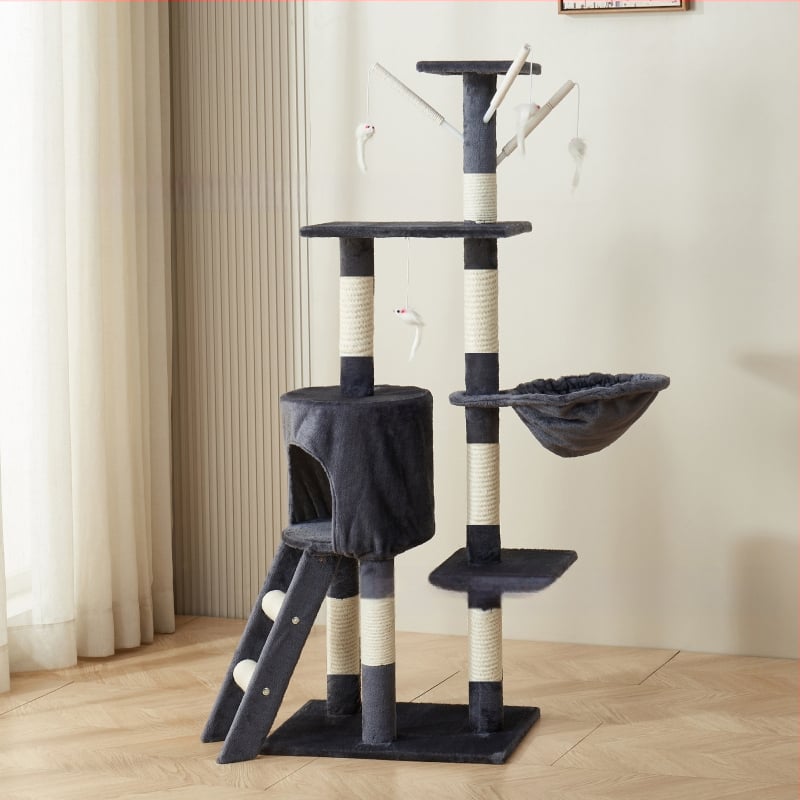 Διασυνοριακή βάση αναρρίχησης για γάτες, ανθεκτική στις γρατσουνιές, ενσωματωμένη πολυώροφη βάση αναρρίχησης για γάτες, μη κατειλημμένη, πολυκατοικία, απευθείας πώληση από το εργοστάσιο