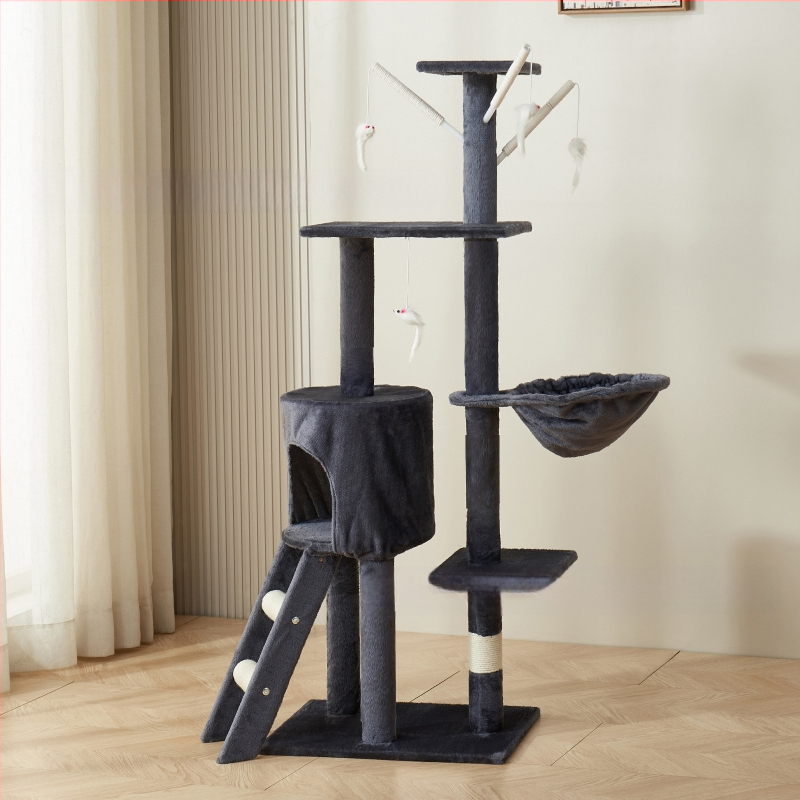 Διασυνοριακή βάση αναρρίχησης για γάτες, ανθεκτική στις γρατσουνιές, ενσωματωμένη πολυώροφη βάση αναρρίχησης για γάτες, μη κατειλημμένη, πολυκατοικία, απευθείας πώληση από το εργοστάσιο