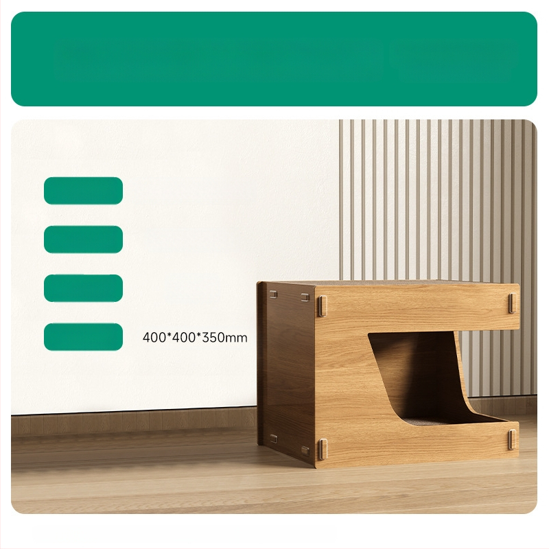 Kačių draskymo lenta, kačių lizdas, integruotas, atsparus dilimui, atsparus laužui, nagų šlifuoklis, patvarus kačių nagų namelis, gofruotas popierius, kačių namelis viloje