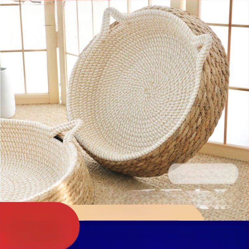 Gnijezdo za mačke od ratana, velika daska za grebanje mačaka, otporna na habanje, integrirana daska za grebanje od ratana, otporna na ogrebotine, zima, četiri godišnja doba, univerzalno gnijezdo za otpadne mačke, prekogranično grijanje