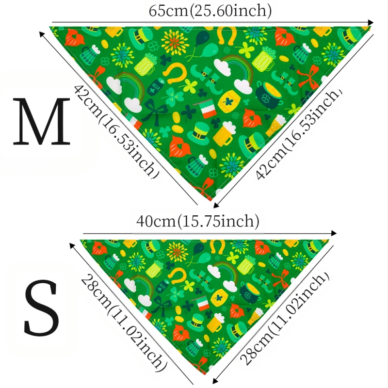Püha Patricku päeva lemmiklooma sussirätik, ristikheinaga lemmiklooma kolmnurkrätik, neljaleheline ristikheinaga koerasall, lemmikloomatarvikud SM