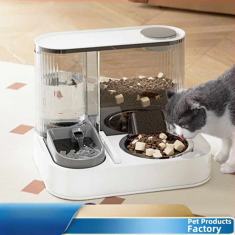Nova automatska hranilica za mačke, zdjela za vodu, integrirana zdjela za hranu za mačke, dozator vode, dva u jednom umivaonika za hranjenje kućnih ljubimaca
