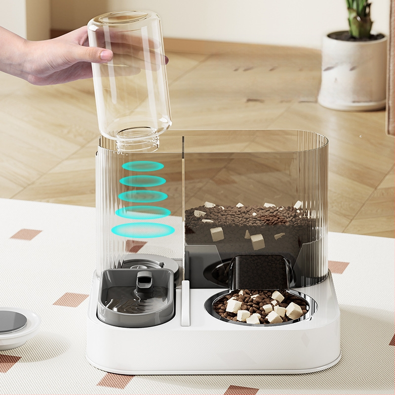 Nova automatska hranilica za mačke, zdjela za vodu, integrirana zdjela za hranu za mačke, dozator vode, dva u jednom umivaonika za hranjenje kućnih ljubimaca