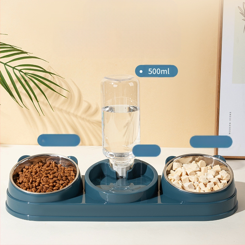 Macskatál Dupla tál Kutyatiszt Ferde szájvédelem Nyakgerinc Automatikus itató Felborulásgátló Macskaeledel Kutya Rizstál Macskakellékek