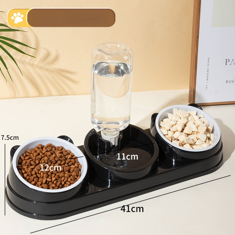 Macskatál Dupla tál Kutyatiszt Ferde szájvédelem Nyakgerinc Automatikus itató Felborulásgátló Macskaeledel Kutya Rizstál Macskakellékek