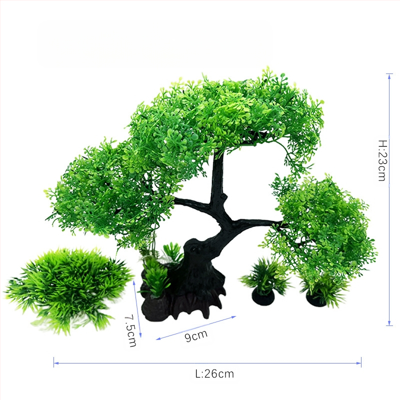 Akvaariumi dekoratiivne simulatsioon, vesirohu stseeni simulatsioon, taimede haljastus, mitme vesirohu kombinatsioon, vesirohu puud