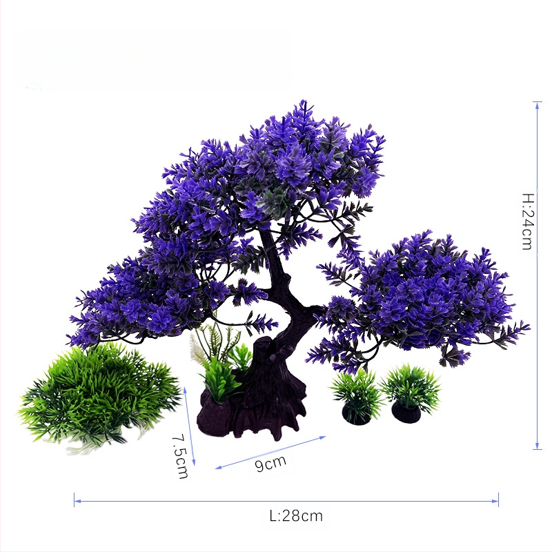 Akvaariumi dekoratiivne simulatsioon, vesirohu stseeni simulatsioon, taimede haljastus, mitme vesirohu kombinatsioon, vesirohu puud