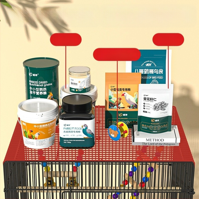 0,8 krüptitud linnupuuri papagoipuuri majapidamise suur linnupuur Xuanfengi tiigri nahast pojengi hortensia pärlile