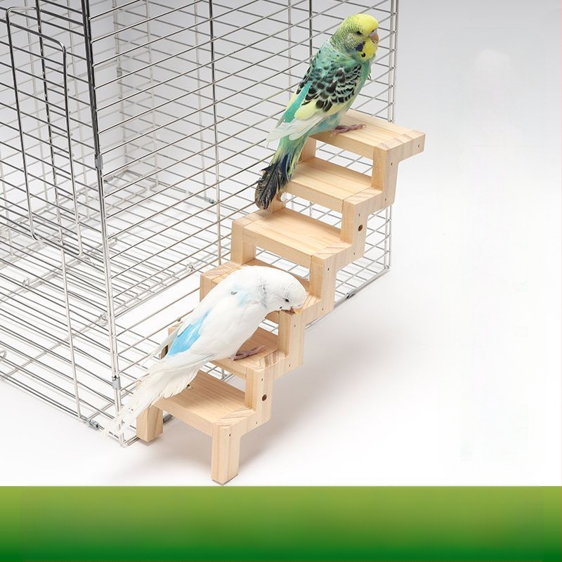 Kalitka pihenőasztal rönk mászólétra madárkalitka játék Z alakú kis madárlétra falétra interaktív papagáj mászó lépcső