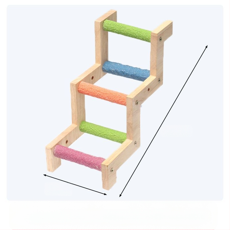 Kalitka pihenőasztal rönk mászólétra madárkalitka játék Z alakú kis madárlétra falétra interaktív papagáj mászó lépcső