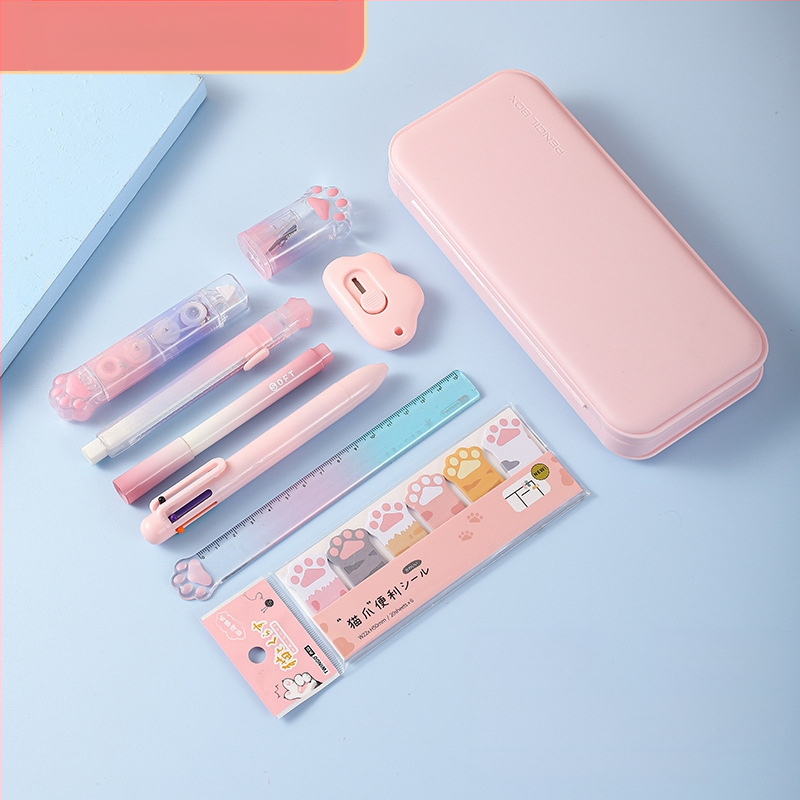 Színátmenetes színű Macskakarom írószer öltöny, mutatós diák írószer ajándéktáska a félév végi tanulási díjakhoz nagykereskedelemben