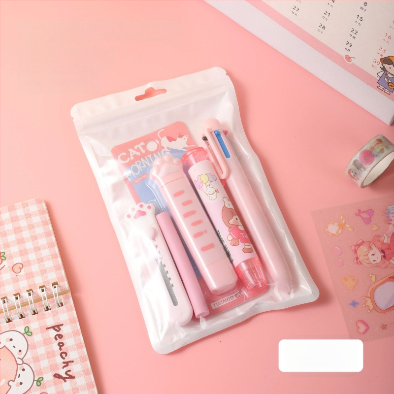 Színátmenetes színű Macskakarom írószer öltöny, mutatós diák írószer ajándéktáska a félév végi tanulási díjakhoz nagykereskedelemben