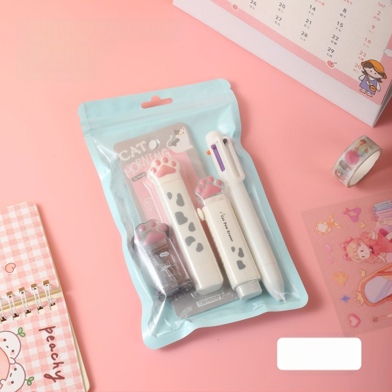 Színátmenetes színű Macskakarom írószer öltöny, mutatós diák írószer ajándéktáska a félév végi tanulási díjakhoz nagykereskedelemben