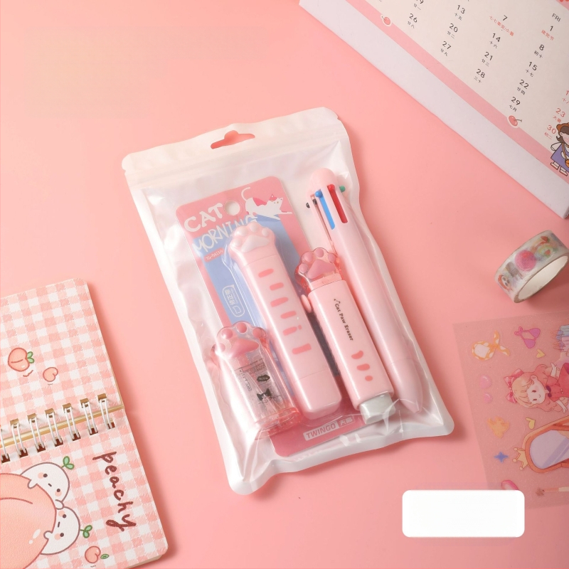 Színátmenetes színű Macskakarom írószer öltöny, mutatós diák írószer ajándéktáska a félév végi tanulási díjakhoz nagykereskedelemben