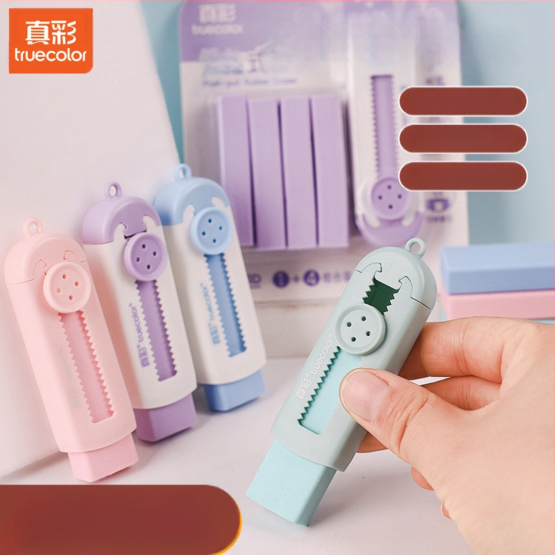 Mielas kūrybinis pieštuko trintukas, tikros spalvos trintukas, stumiamas ir traukiamas, specialus korekcinis trintukas, keičiamas šerdies trintukas, didmeninė prekyba