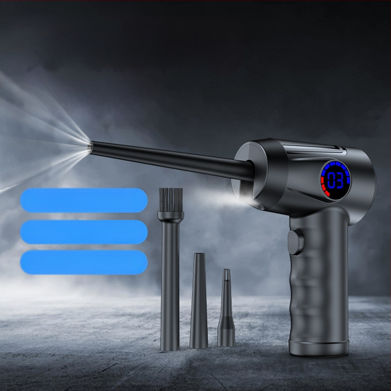 Sprādzienbīstams viedais digitālais displejs ērta uzlāde mini rokas tīrīšanas sūknēšanas automašīnas bezvadu super putekļu pūtējs
