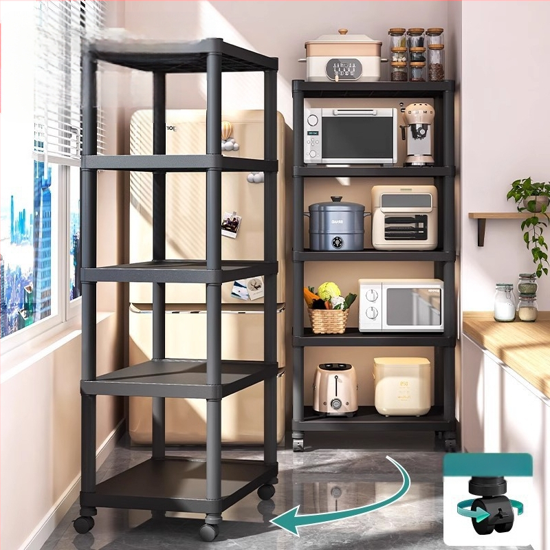 Köögivahe hoiuriiul põrandale, mitmekihiline, mitmeotstarbeline poti hoiuriiul mikrolaineahju majapidamise hoiuriiul plastist