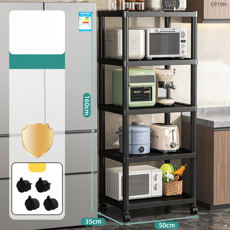 Köögivahe hoiuriiul põrandale, mitmekihiline, mitmeotstarbeline poti hoiuriiul mikrolaineahju majapidamise hoiuriiul plastist