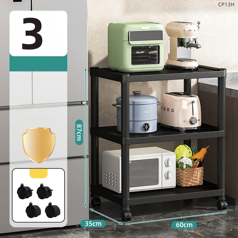 Köögivahe hoiuriiul põrandale, mitmekihiline, mitmeotstarbeline poti hoiuriiul mikrolaineahju majapidamise hoiuriiul plastist