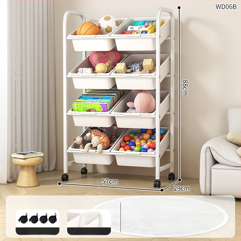 Laste mänguasjade hoiuriiul Mitmekihiline teisaldatav hoiuriiul Raamaturiiul Põranda elutuba Lasteaia hoiukapp Viimistlusriiul