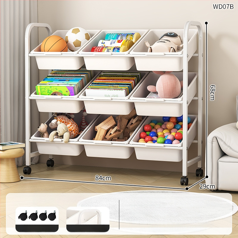 Laste mänguasjade hoiuriiul Mitmekihiline teisaldatav hoiuriiul Raamaturiiul Põranda elutuba Lasteaia hoiukapp Viimistlusriiul