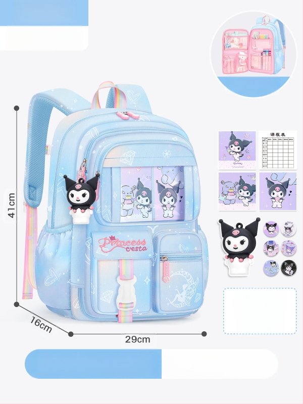 Külmiku uksega avatav koolikott esimese klassi tüdrukutele, veekindel katuseharjakaitse algkooliõpilastele (3-6-aastased tüdrukud) koormuse vähendamiseks