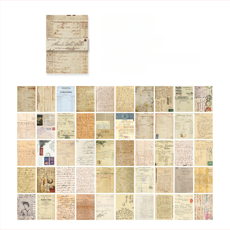 Momo retromaterjalide paberist dünastia ja õhtu sarja kollaažide käsiraamat, isetegemise dekoratiivne alusmaterjal, 100 tükki