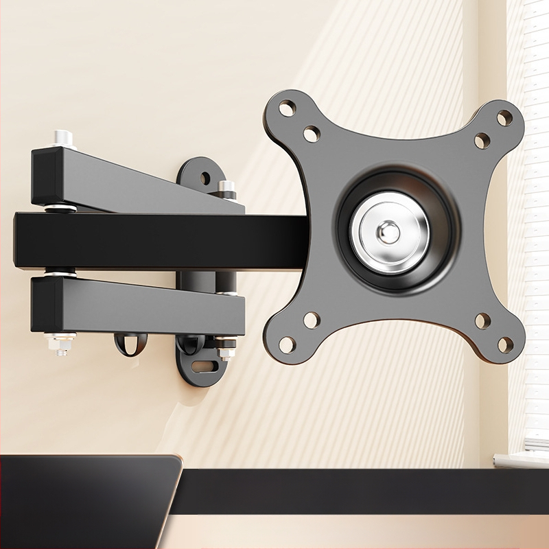 Suport de perete retractabil rotativ pentru monitor LCD, agățat, raft universal de perete, pentru calculator, raft de perete suspendat