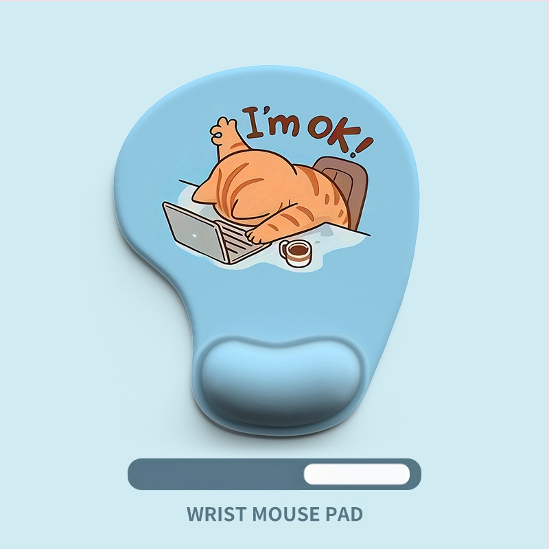 Kuum koomiksilooma silikoonist randme hiirematt randmetugi lauapadi pildiga hiirematt randmekaitse plekikindel