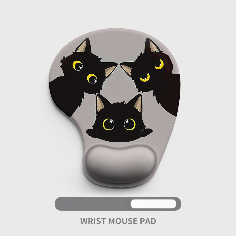 Kuum koomiksilooma silikoonist randme hiirematt randmetugi lauapadi pildiga hiirematt randmekaitse plekikindel