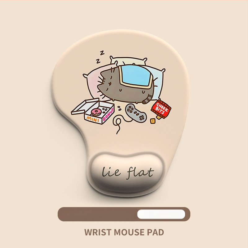 Kuum koomiksilooma silikoonist randme hiirematt randmetugi lauapadi pildiga hiirematt randmekaitse plekikindel