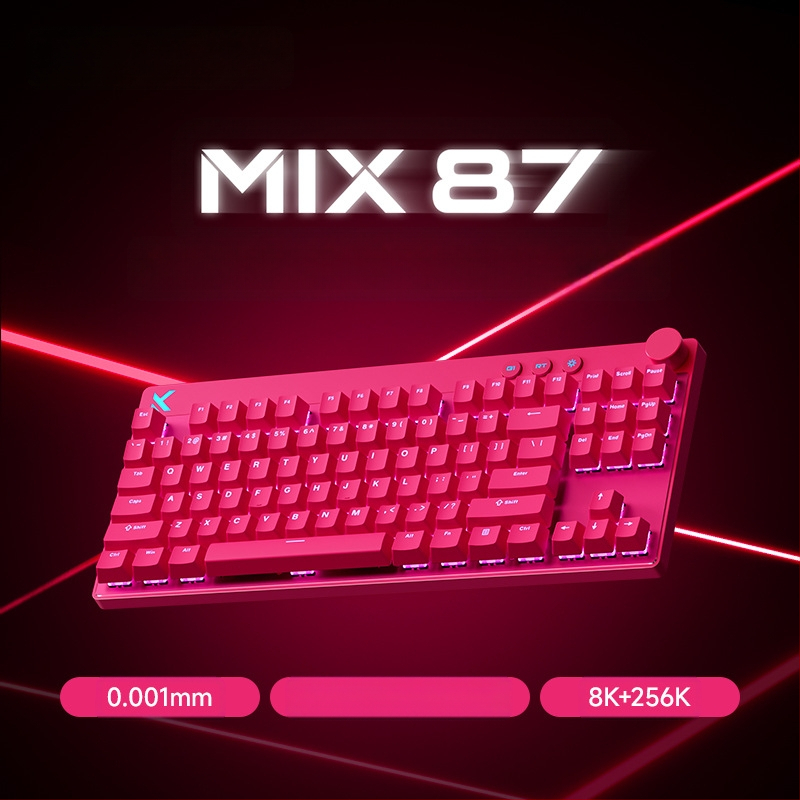 Mcose Mix87 magnetilise teljega e-spordi mehaaniline klaviatuur Argb valgustusefektiga kohandatud mängujuhtmega klaviatuur