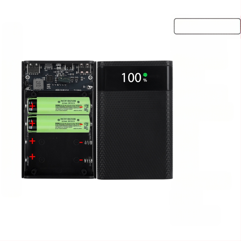 4 18650 kiirlaadimisega 22,5 W mobiilne toiteplokk, keevitusvaba laadimiskomplekt, laadimine, välklambi laadimiskomplekt, eemaldatav