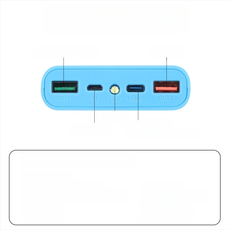 4 18650 kiirlaadimisega 22,5 W mobiilne toiteplokk, keevitusvaba laadimiskomplekt, laadimine, välklambi laadimiskomplekt, eemaldatav