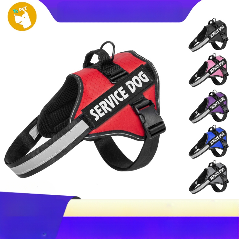 Hám kutyapóráz mellény stílusú közepes és nagy kutyáknak, border collie-knak, golden retrievereknek, francia bulldogoknak, húzásgátló, fényvisszaverő éjszakai sétákhoz