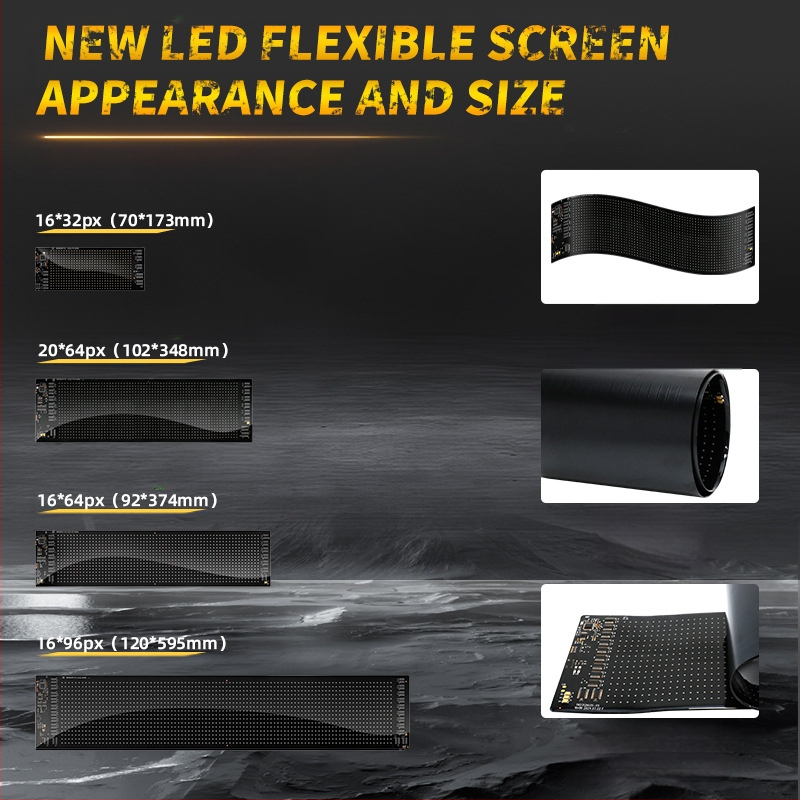 Lankstus automobilio LED ekranas su minkštu ekranu, programėlė „Bluetooth“ LED reklaminis ekranas galiniame lange, įdomi išraiška, interaktyvus, vandeniui atsparus ekranas