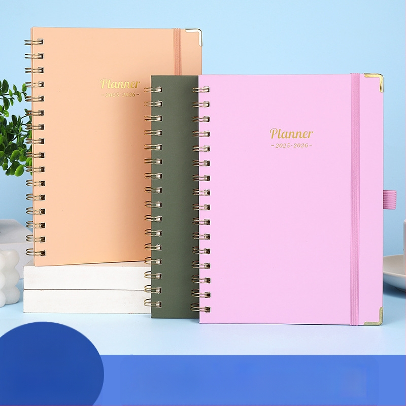 Ameerika nädalaplaani A5 spiraalmärkmik, horisontaalne märkmik, ajakava märkmik, inglise päevik, õpilase märkmik, hulgimüük