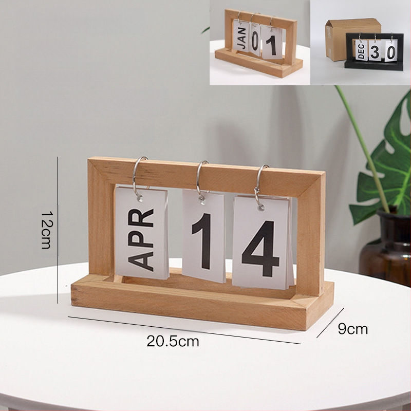 Uus loominguline lauakalender, tipptasemel loenduriga püsiv kalender, puidust lauakaunistus, kalendrikaunistus