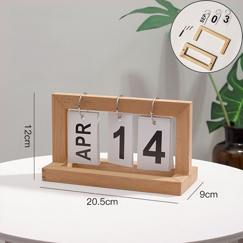 Uus loominguline lauakalender, tipptasemel loenduriga püsiv kalender, puidust lauakaunistus, kalendrikaunistus