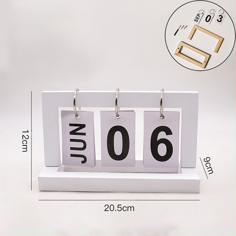 Uus loominguline lauakalender, tipptasemel loenduriga püsiv kalender, puidust lauakaunistus, kalendrikaunistus