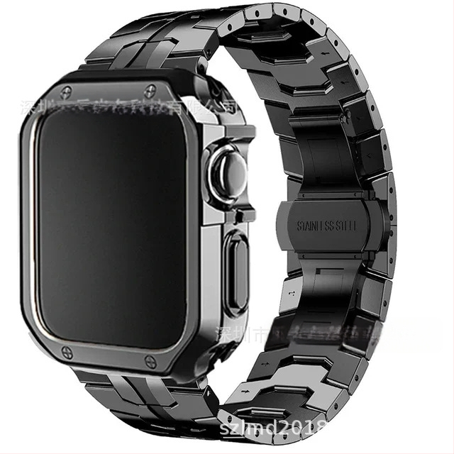 Iron Man roostevabast terasest rihmaga TPU soomusümbris Apple Watchile Apple Watch